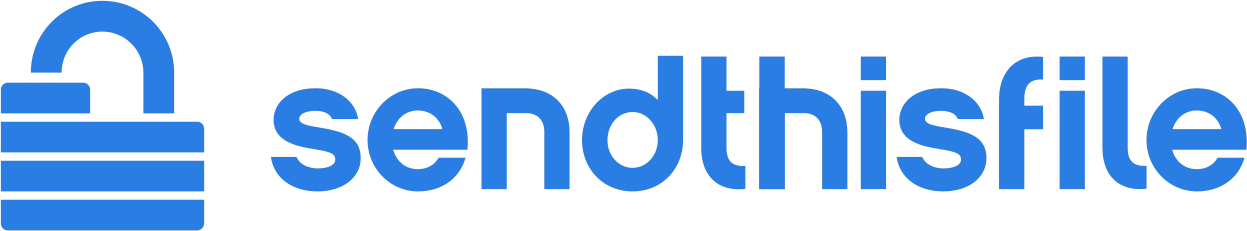 One-color horizontal SendThisFile brand signature.