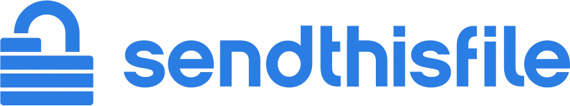 SendThisFile horizontal brand signature in full color on a light background.