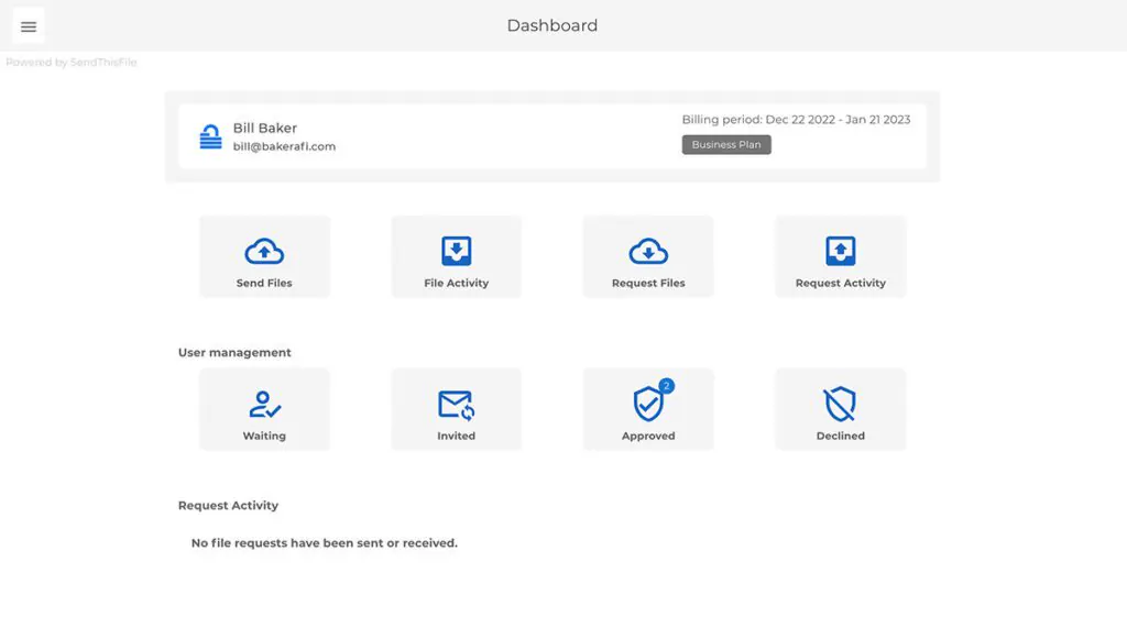 SendThisFile Dashboard | Add Multiple Users