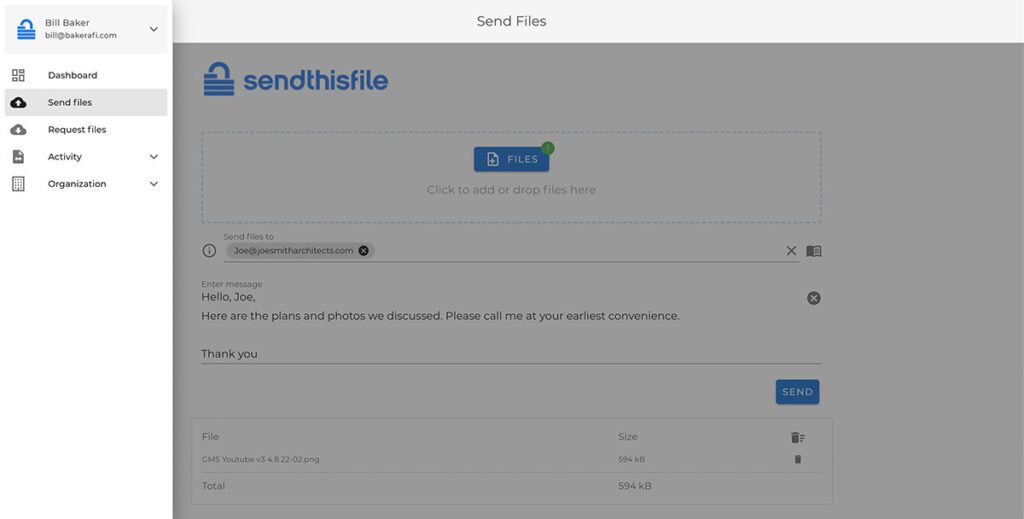 SendThisFile Product Features | Send files (with auto expiration)
